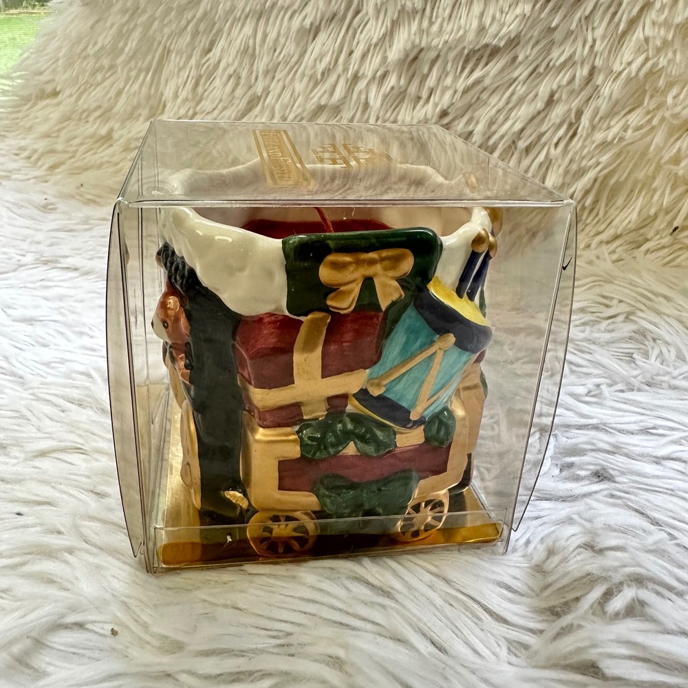 Fitz & Floyd Vintage Christmas Candle Train Ceramic - New 9.2 oz - Picture 3 of 8